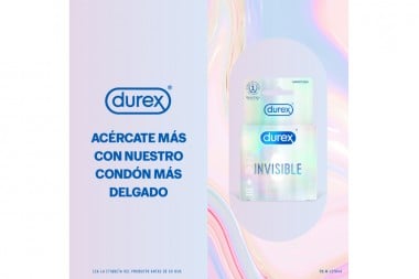 Condones Durex Invisible - Caja 3 Unidades