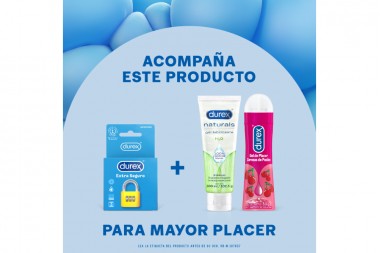 Condones Durex Extra Seguro - Caja 3 Unidades