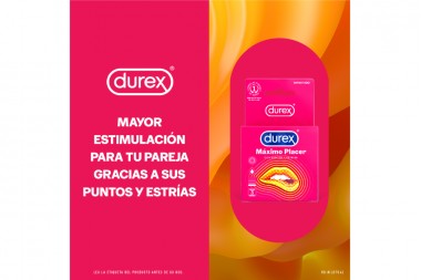 Condones Durex Máximo Placer - Caja 3 Unidades