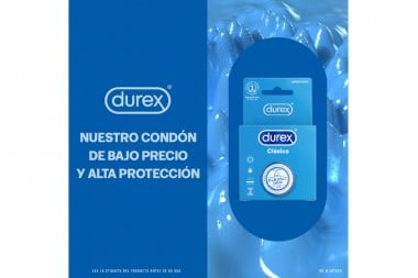 Condones Durex Clásico 3 Unds