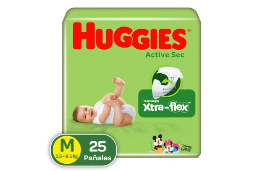Pañales Huggies Active Sec...