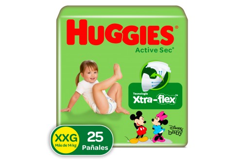 Pañales Huggies Active Sec...