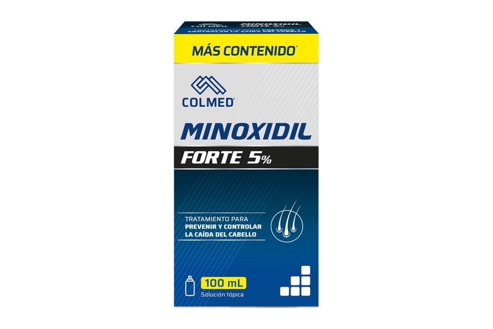 Minoxidil Forte 5% Caja Con Frasco Con 100 mL