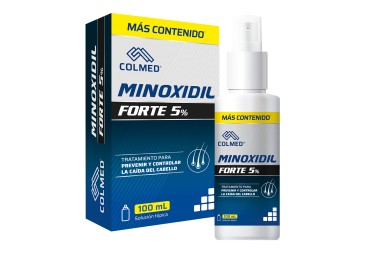 Minoxidil Forte 5% Caja Con Frasco Con 100 mL