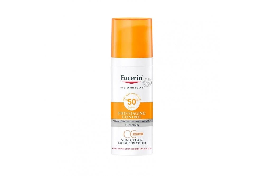 Eucerin Sun Creme Fps 50+ Color Tono Medio Frasco Con 50 Ml
