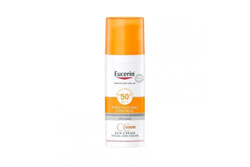 Eucerin Sun Creme FPS 50+ Color Tono Medio Frasco Con 50 mL