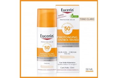 Protector Solar Anti-Edad Fps 50 Eucerin Tono Claro 50 Ml