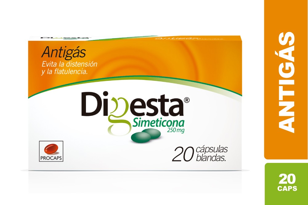 Digesta 250 mg Caja Con 20 Cápsulas Blandas