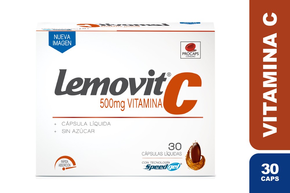 Lemovit 500 mg Caja Con 30 Cápsulas Líquidas