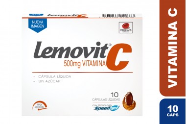 Lemovit Vitamina C 500 mg Caja Con 10 Cápsulas
