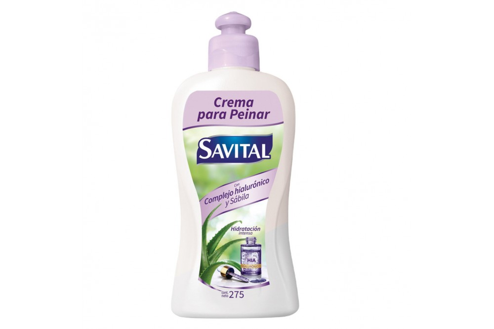 Crema Para Peinar Savital Complejo Hialurónico Y Sábila 275 Ml