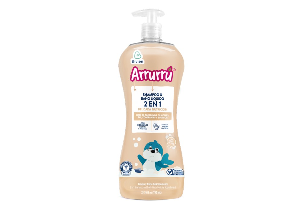 SHAMPOO Y BAÑO LIQUIDO ARRURRÚ DELICADA NUTRICIÓN 750ml