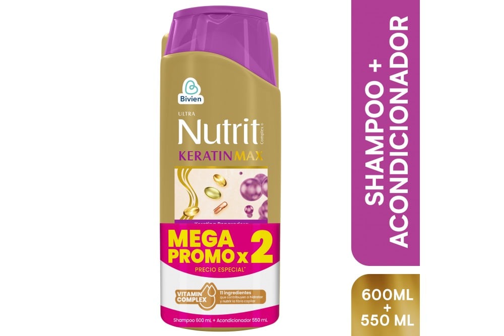 OFERTA SHAMPOO NUTRIT RESTAURAMAX 600 ML + ACONDICIONADOR 550 ML