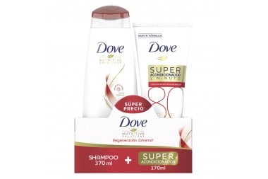 OFERTA DE SHAMPOO DOVE REGENRACIÓN EXTREMA 370 ML + SUPER ACONDICIONADOR 170 ML