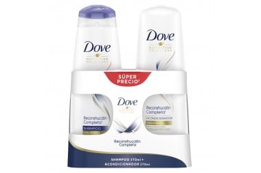 OFERTA SHAMPOO DOVE RECONSTRUCCIÓN COMPLETA 370 ML + ACONDICONADOR 370 ML