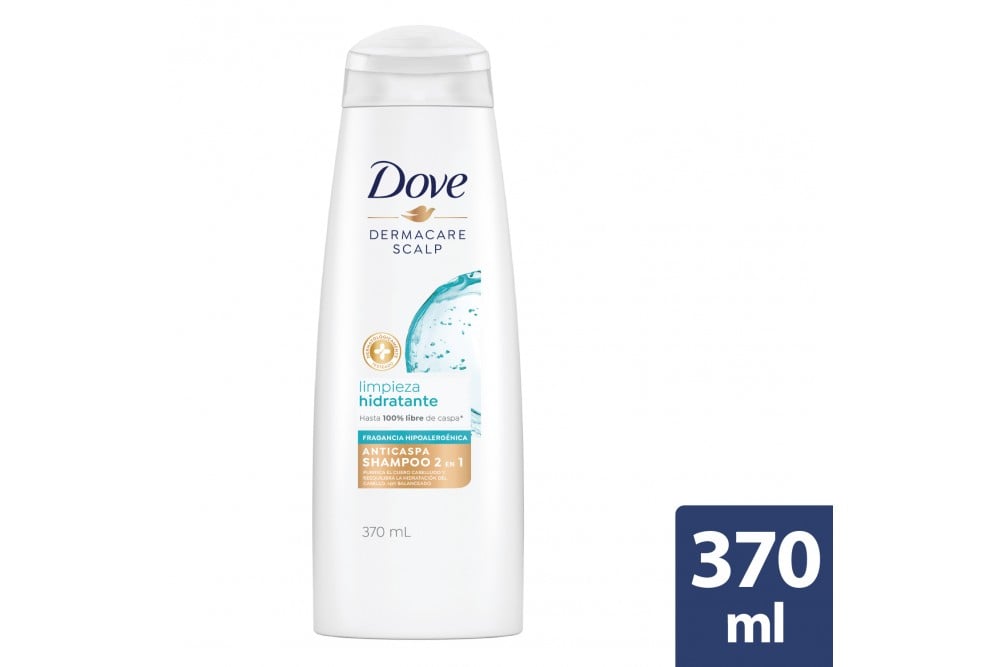 Shampoo Dove Anticaspa Limpieza Hidratante 370 Ml