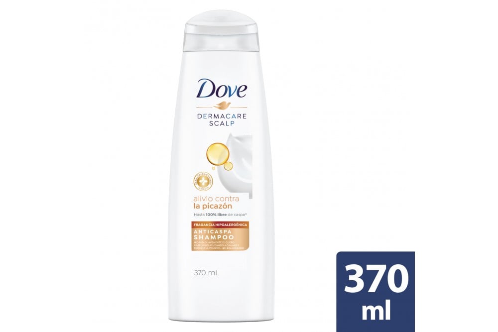 Shampoo Dove Anticaspa Alivio Contra La Picazón 370 Ml