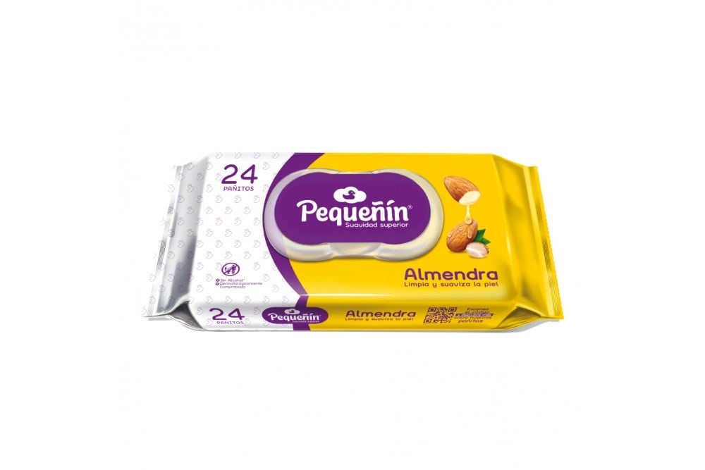 PAÑITOS HUMEDOS PEQUEÑIN ALMENDRA 24 UND