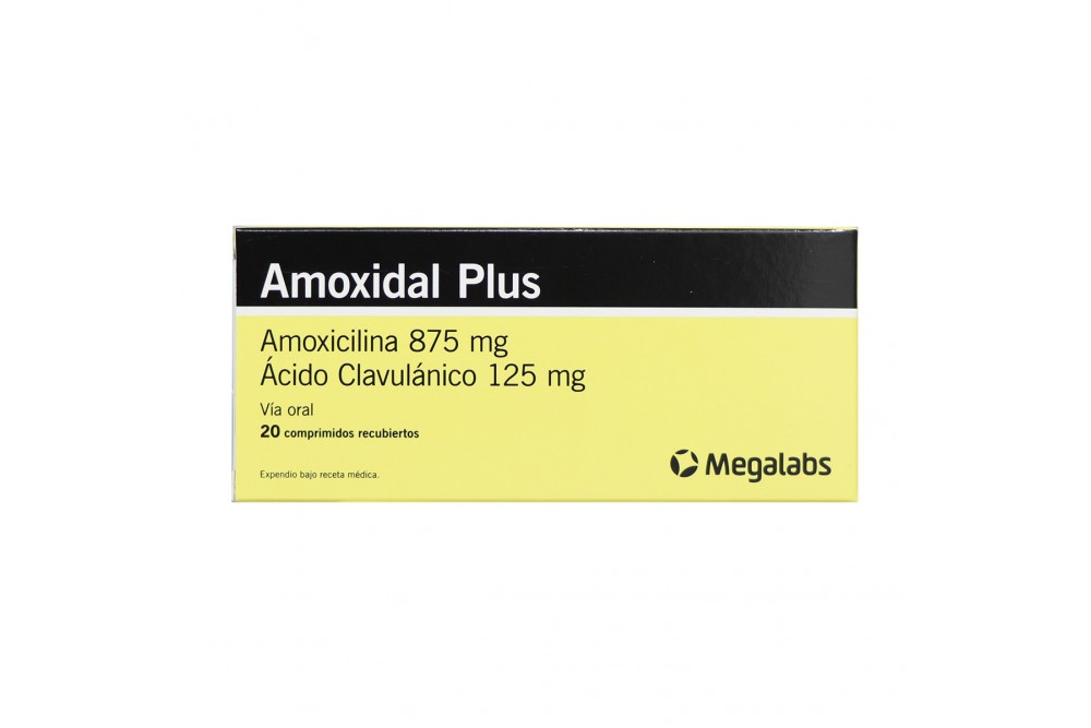 Amoxidal Plus 875/125 mg 20 Tabletas Recubiertas