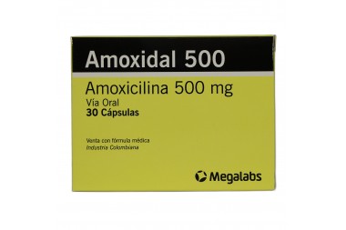 Amoxidal 500 mg con 30 Cápsulas