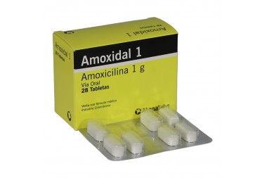 Amoxidal 1 g vía oral 28...