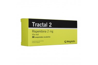Tractal Risperidona 2 mg vía oral 30 Comprimidos Recubiertos