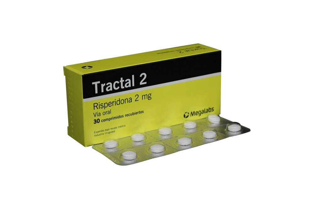 Tractal Risperidona 2 mg vía oral 30 Comprimidos Recubiertos