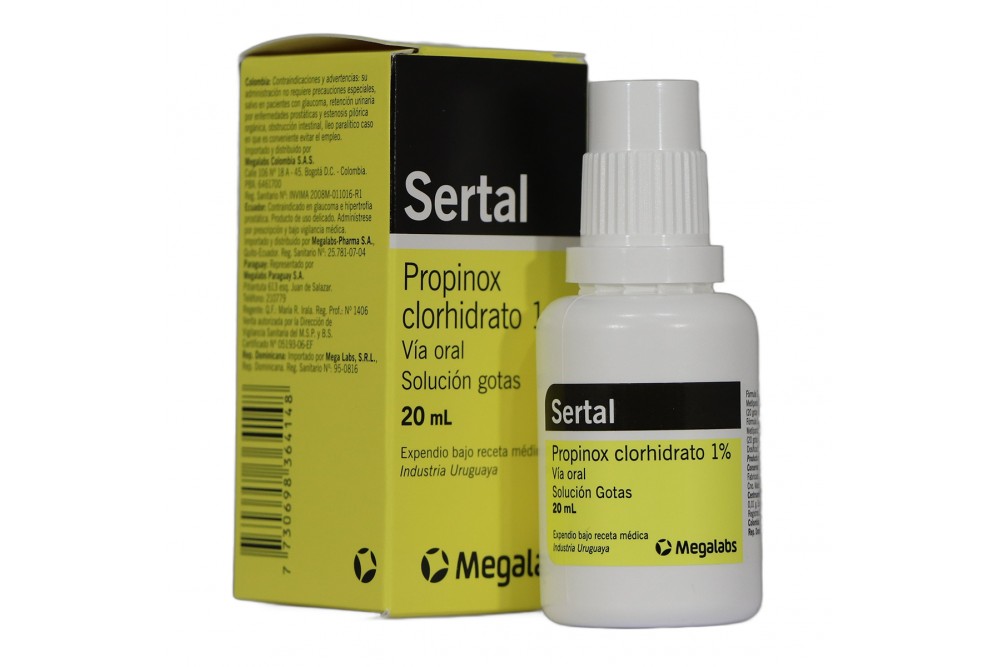 Sertal Propinox Clorhidrico 1% vía oral solución en gotas 20 mL