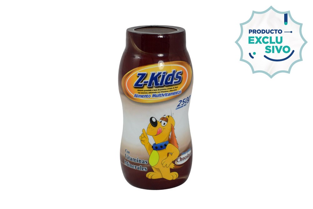 Alimento Z-Kids Envase De PVC Con 250 g Sabor A Chocolate