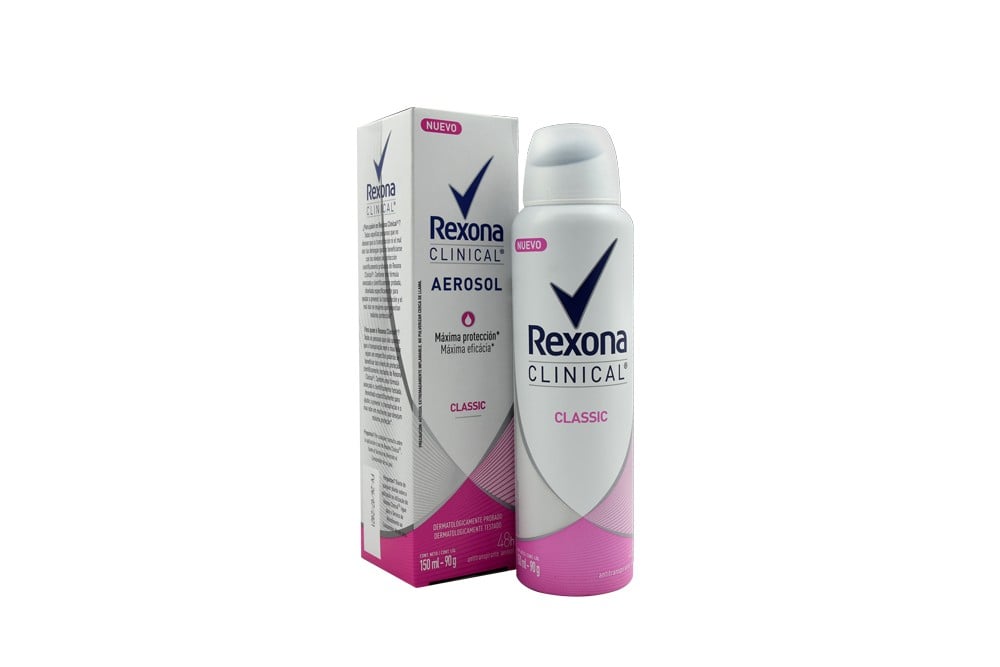 Desodorante Rexona Clinical Women Classic Aerosol Tubo Con 150 mL