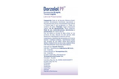 SOLUCIÓN OFTALMICA DORZOLOL PF 20 MG-ML/5 MG-ML