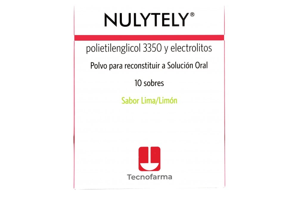 NULYTELY POLIETILENGLICOL ORAL LIMA-LIMON 10 SOBRES