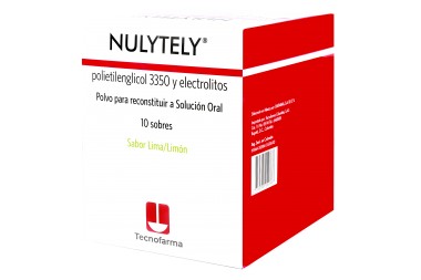 NULYTELY POLIETILENGLICOL ORAL LIMA-LIMON 10 SOBRES