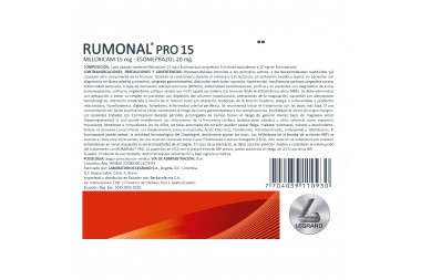 Rumonal Pro 15/ 20 mg Caja Con 10 Cápsulas