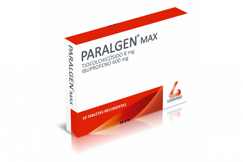 Paralgen Max 8 / 600 mg Caja Con 10 Tabletas