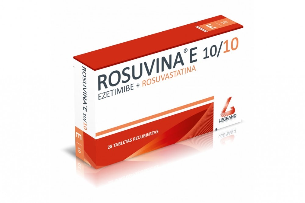 Rosuvina E Ezetimibe 10Mg Rosuvastatina 10MG 30 Tabletas Recubiertas