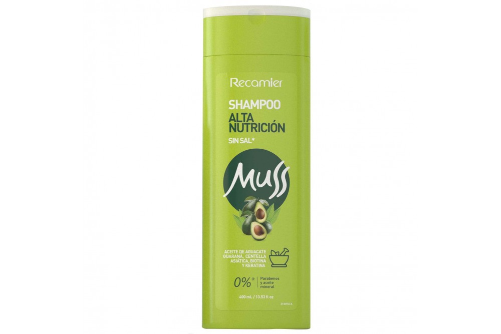 Shampoo Muss Alta Nutrición Aguacate 400 Ml