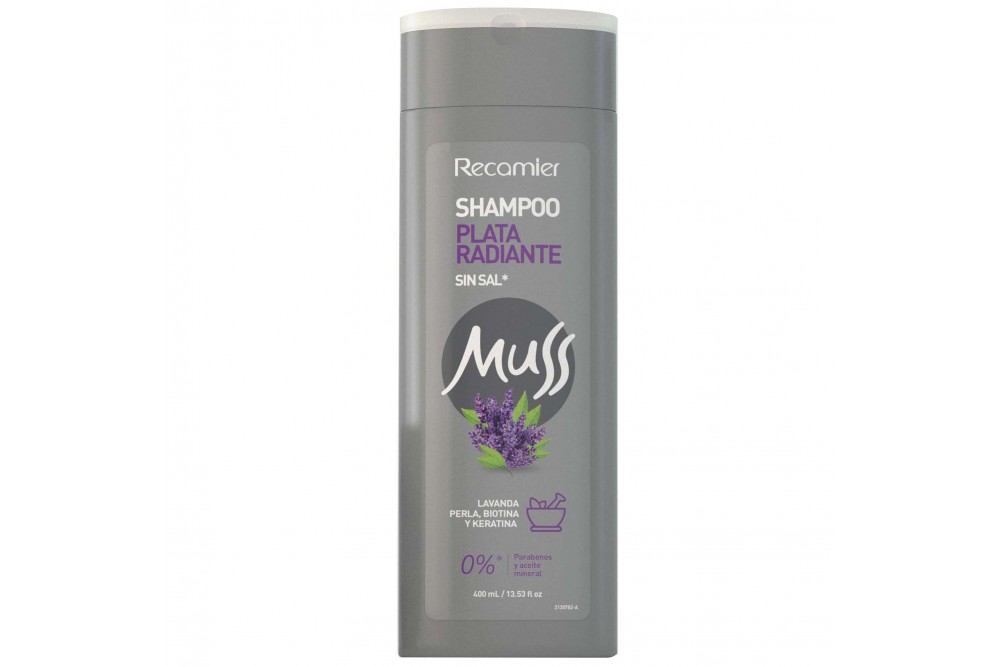 SHAMPOO PLATA RADIANTE MUSS 400 ML