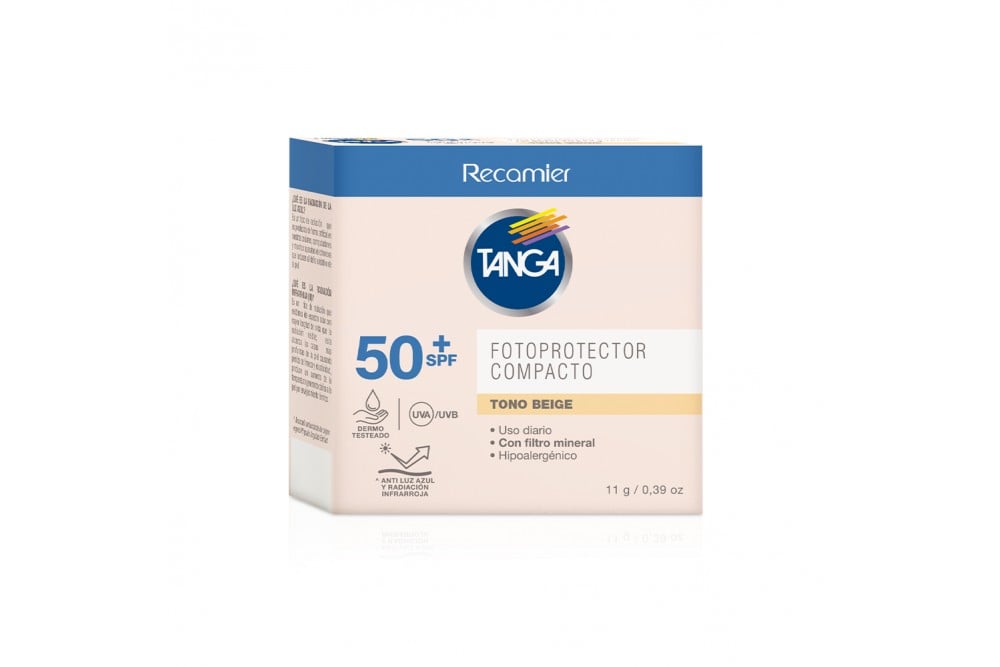 Fotoprotector Compacto Tanga Spf 50 Tono Beige 11 G