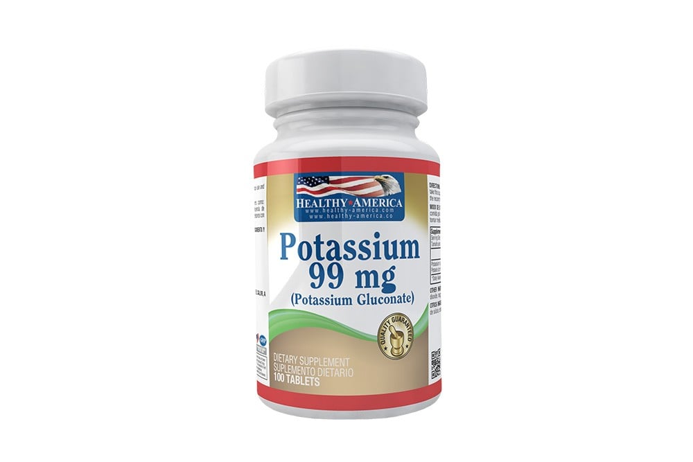 Potassium 99 Mg Healthy America 100 Tabletas