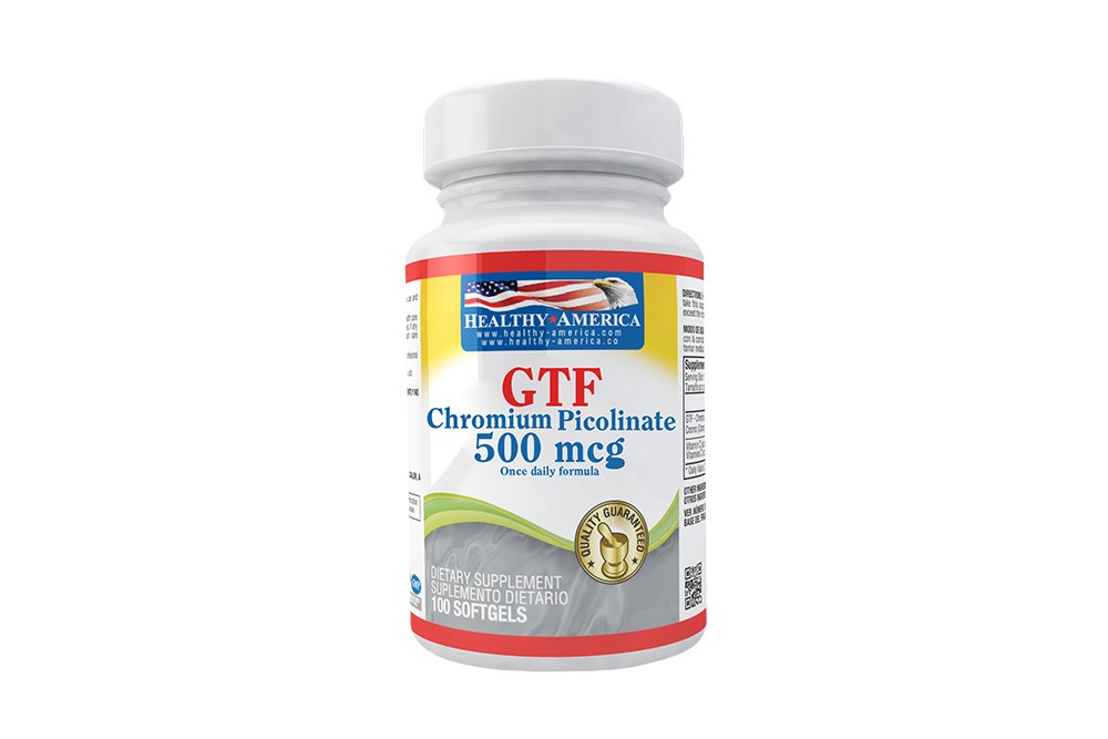 GTF Chromium Picolinate 500 mcg 100 Softgels