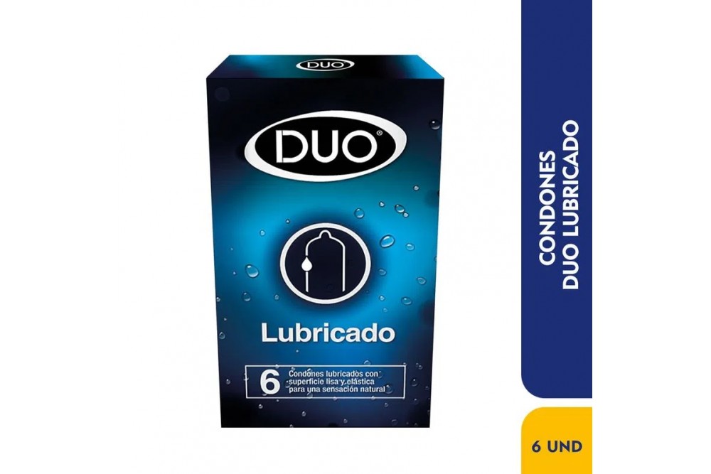 CONDONES DUO NORMAL LUBRICADO CAJA 6 UNIDADES