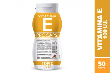 Vitamina E 100UI Frasco x50 Cápsulas líquidas