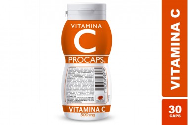 Vitamina C 500 mg Frasco con 30 Cápsulas líquidas