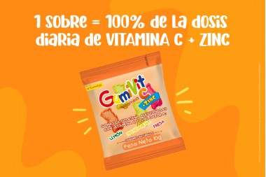 Gumivit Vitamina C + zinc bolsa x 12 mini sobres
