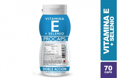 Vitamina E + Selenio Frasco x70 Cápsulas líquidas