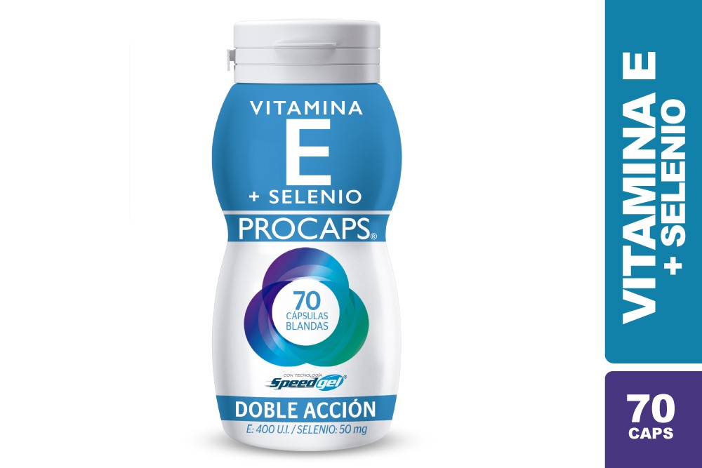 Vitamina E + Selenio Frasco x70 Cápsulas líquidas