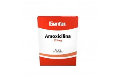 Amoxicilina Genfar 875 Mg 14 Tabletas