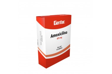 AMOXICILINA GENFAR 875 MG 14 tabletas