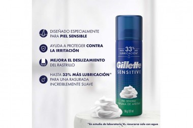 ESPUMA DE AFEITAR GILLETE SENSITIVE 56 G